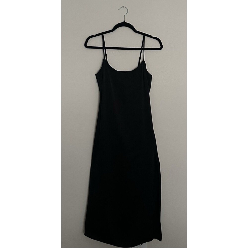 Aritzia Wilfred Affogato Midi Slip Dress Women’s Black Noir Size 4 NWT - Picture 5 of 16